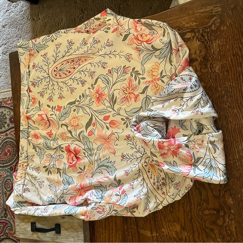 Floral Hoodie with Pink and Blue Accents - Picture 3 of 3